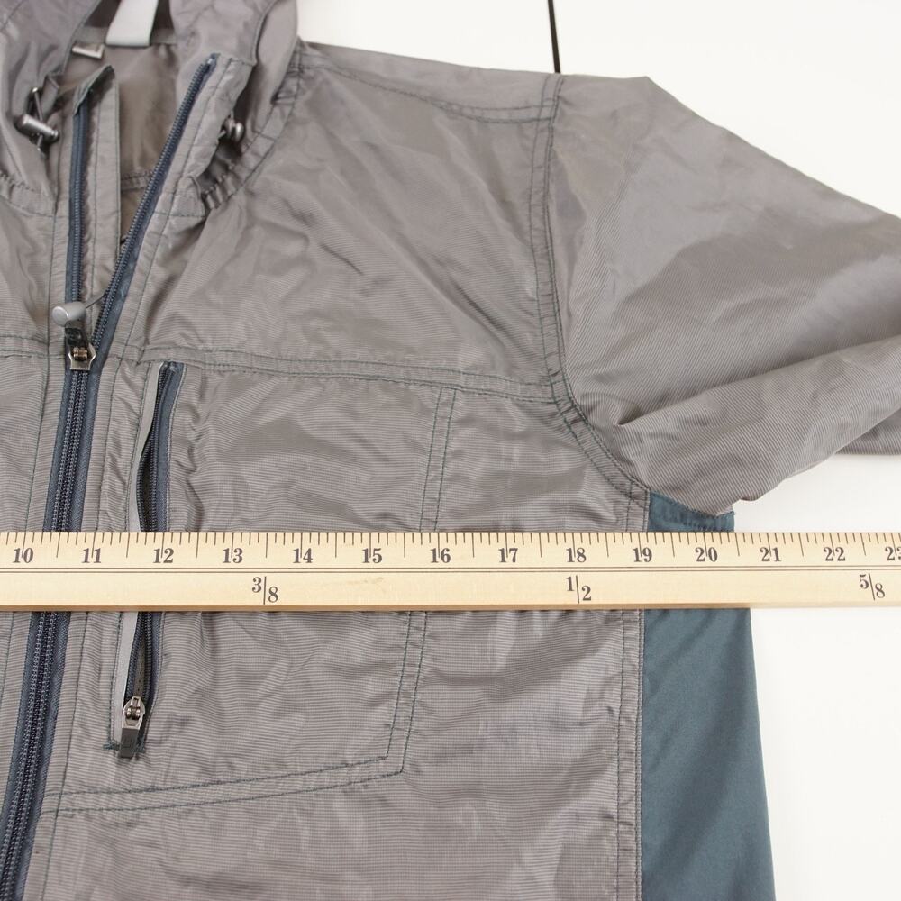 Club Ride Full Zip Reflective Detail Lightweight Windbreaker Gray Jacket Mens S - Picture 3 of 9